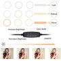 LED Ring Light - 10" Selfie Ring Light with Tripod Stand & Cell Phone Holder for Live Stream/Makeup, Dimmable Led Camera Beuty Ringlight for YouTube Video/Photography Compatible for iPhone and Android