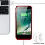 QTshine Battery Case for iPhone 6/6s/7/8, Upgraded [6000mAh] Protective Portable Charging Case Rechargeable Extended Battery Pack for Apple iPhone 6/6s/7/8 (4.7) - Red