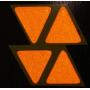 Domed Orange Tri Angle Reflective Decals Triangle Glitter Safety Reflector Night Gloss 3D Gel Rear Resin Motorcycle Sticker Badge Reflector Bike Bicycle Car Helmet Trunk Tailgate Self Adhesive Decal Mobile Phone Laptop Notebook Mac