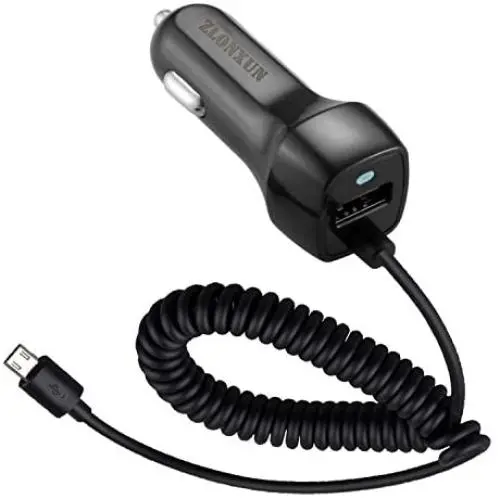 Car Charger with Micro USB Cable for Samsung Galaxy S6/S6 Edge/S7 Edge/S7/S4/Note 4/Note 5,LG G4,HTC m9/m8,Huawei Y7/Y5/ P9 lite/Mate 8,Motorola X,All Micro Phones