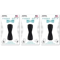 LoveHandle Universal Grip for Smartphone and Mini Tablet - Black Elastic Strap with Black Base - Pack of 3 (LH-03)