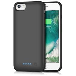 Gixvdcu Battery Case for iPhone 6/6s/7/8,6000mAh Portable Charger Case Protective External Battery Pack Rechargeable Charging Cover for iPhone 6/6s/7/8 (4.7inch)- Black