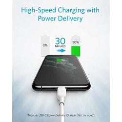 USB C to Lightning Cable (1 ft), Anker Powerline III MFi Certified Fast Charging Lightning Cable for iPhone 11/11 Pro / 11 Pro Max/X/XS/XR Max / 8 Plus/AirPods Pro, Supports Power Delivery (White)