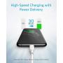 USB C to Lightning Cable (1 ft), Anker Powerline III MFi Certified Fast Charging Lightning Cable for iPhone 11/11 Pro / 11 Pro Max/X/XS/XR Max / 8 Plus/AirPods Pro, Supports Power Delivery (White)