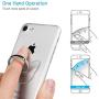 YDY 4 Pack Cell Phone Ring Holder, Transparent Finger Kickstand 360°Rotation Phone Ring Grip for Smartphone, 4 Silver(2 Round+2 Square) (2 Pack Special-Shaped Bracket)