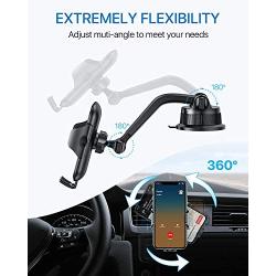 Andobil Car Phone Mount Easy Clamp, Dashboard Windshield Air Vent Cell Phone Holder Anti-Shake Strong Suction Universal Cradle Compatible iPhone 11 Pro Max/XS/SE/7, Samsung Galaxy S20+/Note 10/S8 Plus