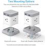 BESTEK Power Strip with USB, Vertical Cube Mountable Power Outlet Extender with 3 Outlets, 4 USB Ports, 5-Foot Extension Cord and Detachable Base for Easy Mounting