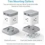 BESTEK Power Strip with USB, Vertical Cube Mountable Power Outlet Extender with 3 Outlets, 4 USB Ports, 5-Foot Extension Cord and Detachable Base for Easy Mounting BESTEK Power Strip with USB, Vertical Cube Mountable Power Outlet Extender with 3 Outlets, 4 USB Ports, 5-Foot Extension Cord and Detachable Base for Easy Mounting