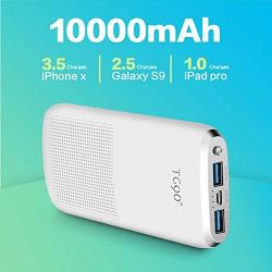 Cell Phone External Battery Packs TG90 10000mAh Power Bank Portable Charger Compatible with iPhone iPad HTC Nexus Android Phone Power Packs