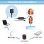 CameCosy Selfie LED Light with Tripod Stand +Foldable Beauty Mirror+Cell Phone Holder, Adjustable Brightness Fill Light for Makeup/Camera Video/YouTube, Compatible with iPhone/Android.-Blue