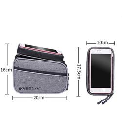 LIYG Bicycle Bag, Bicycle Bag, Tube Bag, Mountain Bike, Front Beam, Mobile Phone Bag, Riding Bag, Riding Equipment, Accessories, Suitable for Mobile Phones Within 6.0 Inches