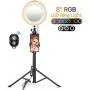 Miracase 8" Ring Light with Stand, 14 Colors RGB LED Ring Light with Tripod Stand and Phone Holder & 10 Brightness Level & Camera Remote Shutter for Makeup,YouTube,Video,Photography Miracase 8" Ring Light with Stand, 14 Colors RGB LED Ring Light with Tripod Stand and Phone Holder & 10 Brightness Level & Camera Remote Shutter for Makeup,YouTube,Video,Photography