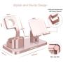 BENTOBEN 3-in-1 Charging Stand, Universal Charging Dock Station for Airpods 2/1 Apple Watch Series 4/3/2/1 iPhone Xs Max XS XR X 8 7 6S 6 Plus SE 5S 5 Android Smartphone iPad Tablet, Rose Gold