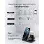 Seneo Wireless Charger, 3 in 1 Wireless Charging Station for Apple Watch, AirPods Pro/2, Detachable and Magnetic Wireless Charging Stand for iPhone 11 Pro Max/X/XS/XR/8Plus(NO QC 3.0 Adapter)