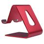 Cell Phone Universal Desk Stand Compatible with All Mobile Smart Phone,Heavy Duty But Elegant, High End Look (Red)