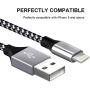 UNEN iPhone Charger [3-3-6-6-10FT, MFi Certified Lightning Cable] Nylon Braided USB Fast Charging Compatible iPhone 11 Pro Max Xs X XR 8 7 6s 6 SE 5 5s 5c iPad iPod–Upgraded