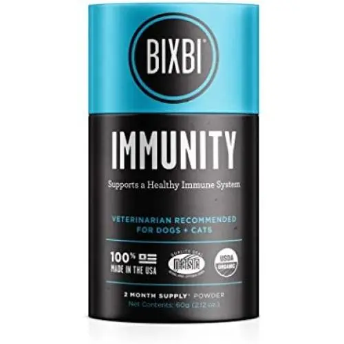 BIXBI Supplements - Organic Pet Superfood Daily Mushroom Powder Supplement for Dogs & Cats, USA grown, Clean Digestion, Hip & Joint Care, Immune Support, & Healthy Skin & Coat