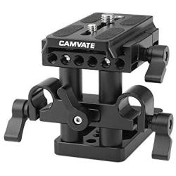 CAMVATE Quick Release Mount Base QR Plate for Manfrotto 501/504/ 577/701 Tripod Standard Accessory(Black)