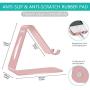 Cell Phone Holder for Desk, YOSHINE Cell Phone Stand Solid Phone Dock Cradle Compatible with iPhone 12 11 XR XS Max 8 X 7 6 6s Plus 5 4 SE, Kindle, Accessories Desk, All Smartphones - Rose Gold
