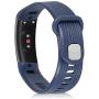 kwmobile Silicone Watch Strap Compatible with Huawei Honor Band 3 - Fitness Tracker Band with Clasp - Dark Blue