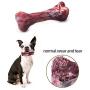 EETOYS Dog Toy for Aggressive Chewers Tough Durable Hard Dog Chew Toy Made with Nylon Heavy Duty Dog Toy for Teething Puppy Small Medium Large Dogs (Marbled Red, Dogs up to 22 lbs)