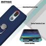 Coolpad Legacy Case, lovpec Ring Magnetic Holder Kickstand Phone Cover Case for Coolpad Legacy 2019 (Navy)