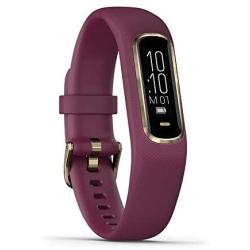 Garmin Vívosmart 4, Activity and Fitness Tracker w/Pulse Ox and Heart Rate Monitor, Gold W/Berry Band (010-01995-11), 0.75 inches