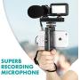 Movo Smartphone Video Rig Kit V7+ with Tripod, Grip Rig, Pro Stereo Microphone, LED Light and Remote - YouTube Equipment for iPhone 5, 5C, 5S, 6, 6S, 7, 8, X, XS, XS Max, 11, 11 Pro, Samsung Galaxy