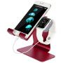 Tranesca 2-in-1 Charger Stand Compatible with Apple Watch 5/Apple Watch 4/Apple Watch 3/Apple Watch 2/Apple Watch 1(38mm/40mm/42mm/44mm) and iPhone/iPad (Red-Must Have Apple Watch Accessories)