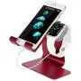 Tranesca 2-in-1 Charger Stand Compatible with Apple Watch 5/Apple Watch 4/Apple Watch 3/Apple Watch 2/Apple Watch 1(38mm/40mm/42mm/44mm) and iPhone/iPad (Red-Must Have Apple Watch Accessories)