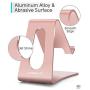 LORERAN Cell Phone Stand, Phone Dock, Phone Holder, Cradle for Smartphone and Tablet, Aluminum Stand Compatible with Samsung iPhone 11 Pro Xs Xs Max Xr X 8 7 6 6s Plus 5 5s 5c -(Rose-Pink)