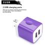 USB Wall Charger, Charger Block, Dual Charger Plug, Dual USB Charger 4-Pack 2.1A/5V Charging Box Base Compatible with iPhone 11/11 Pro Max/Xs Max/Xs/XR/X/8/7/6 Plus/5S/4S, Samsung Galaxy, LG, Kindle