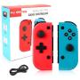 Winkeyes Nintendo Switch Joy-Con Controller Mini Switch Controller Joy Con (L/R) Wireless Pro Game Controller Gamepad Joypad Joystick Compatible with Nintendo Switch, Blue&Red