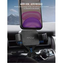 Mpow Car Phone Mount, Vent Phone Holder, Gravity Auto Lock and Release AC Vent Mount, Cell Phone Holder Compatible iPhone 11 Pro XS Max XR X 8 7 6 Plus and Smartphone Under 6.8 Inch