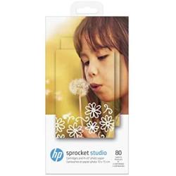 HP Sprocket Studio Photo Paper and Cartridges | 4x6 | 80 Sheets | 2 cartridges