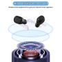 Wireless Earbuds in-Ear Touch Control Bluetooth Headphones, Built-in Dual Mics Deep Bass Sound, USB-C Charging Case Wireless Headphones DX5 (Black)