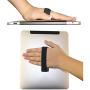 LoveHandle Tablet Grip For Tablets and Large Smartphones - LoveHandle XL Grip - Black Elastic Strap with Black Base (LHT-01-Black) - Finger Grip For Tablet and Large Phone