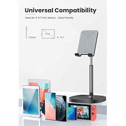 Cell Phone Stand,Angle Height Adjustable LISEN Cell Phone Stand For Desk,Thick Case Friendly Phone Holder Stand For Desk, Compatible with All Mobile Phones,iPhone,Samsung,Pixel,iPad,Tablet(4-10in)