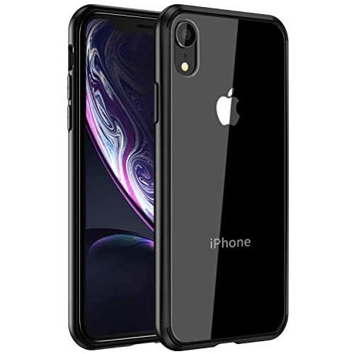 Mkeke Compatible with iPhone XR Case,Clear Anti-Scratch Shock Absorption Cover Case for iPhone XR Black