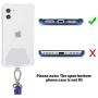 SS Phone Lanyard, 2 in 1 Adjustable Detachable Neck Strap with Phone Patch Compatible with Any Cell Phone Smartphones - Blue