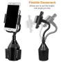 Cup Phone Holder for car Universal Adjustable Gooseneck Portable Cup Holder Car Mount for iPhone X / 8/8+ / 7/7 Plus / 6/6+, Samsung