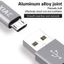 Micro USB Cable,XIAE 5Pack (3/3/6/6/10FT) Nylon Braided Fast Charging Cable Aluminum Housing USB Charger Android Cable for Samsung Galaxy S7 Edge S6 S5,Android Phone,LG G4,HTC and More-Silver&Gray