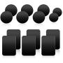 Ozgoe Happy Bell (14 Pack) Universal Mount Metal Plate with Adhesive for All Magnetic Car Mount Cell Phone Holder Cradle-Less Air Vent Mount -– Rectangular and Round,Black