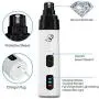 Viixm Dog Nail Grinder, Electric 2-Speed Pet Nail Trimmer Clipper Low Noise Rechargeable Painless Paws Grooming and Smoothing for Small Medium Large Dogs and Cats