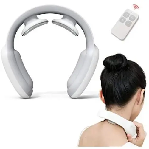 Neck Massager with Remote Control, Pulse Heated, 3 Modes, 15 Intensity Level, USB Charging (White) Neck Massager with Remote Control, Pulse Heated, 3 Modes, 15 Intensity Level, USB Charging (White)