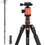 GEEKOTO 77 Tripod, Camera Tripod for DSLR, Compact Aluminum Tripod with 360 Degree Ball Head and 8kgs Load for Travel and Work