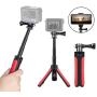 Taisioner Mini Selfie Stick Tripod Kit Two in One for GoPro Action Camera and Cell Phone Accessories
