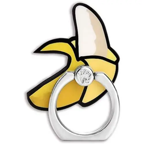 Velvet Caviar Cell Phone Ring Holder - Finger Ring & Stand - Improves Phone Grip Compatible with iPhone, Galaxy and Most Cases (Except Silicone/Leather) - Yellow Banana Velvet Caviar Cell Phone Ring Holder - Finger Ring & Stand - Improves Phone Grip Compatible with iPhone, Galaxy and Most Cases (Except Silicone/Leather) - Yellow Banana