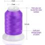 63 Colors Polyester Embroidery Machine Thread, 40-Weight, 550-Yd. – AZO-Free Sewing Supplies with Color Chart – Compatible with Brother, Babylock, Janome, Singer, Husqvarna, and More