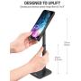 Nulaxy Phone Stand, Upgraded Height Angle Adjustable Cell Phone Stand, Cradle, Dock, Desk Phone Holder Compatible with iPhone Xs Xr 8 X 7 6 6s Plus SE 5 5s 5c, All Smartphones - Black